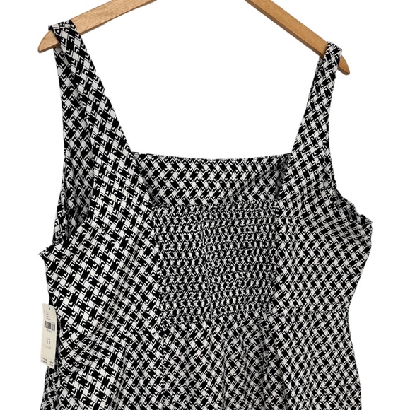 Anthropologie The Ariana Square Neck Asymmetrical Ruffle Hem Dress 3X Plus - Picture 6 of 14